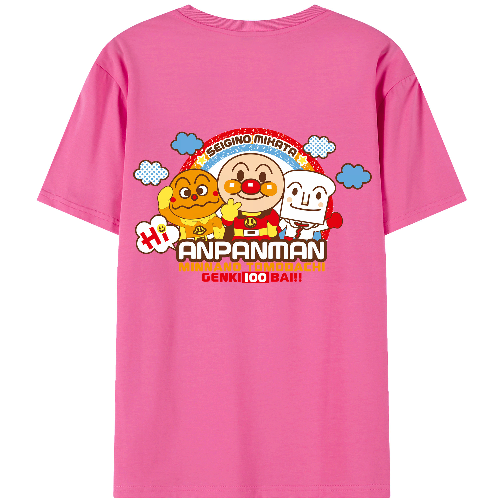 （画像用） アンパンマン Anpanman レディース半袖Tシャツ(バックプリント)